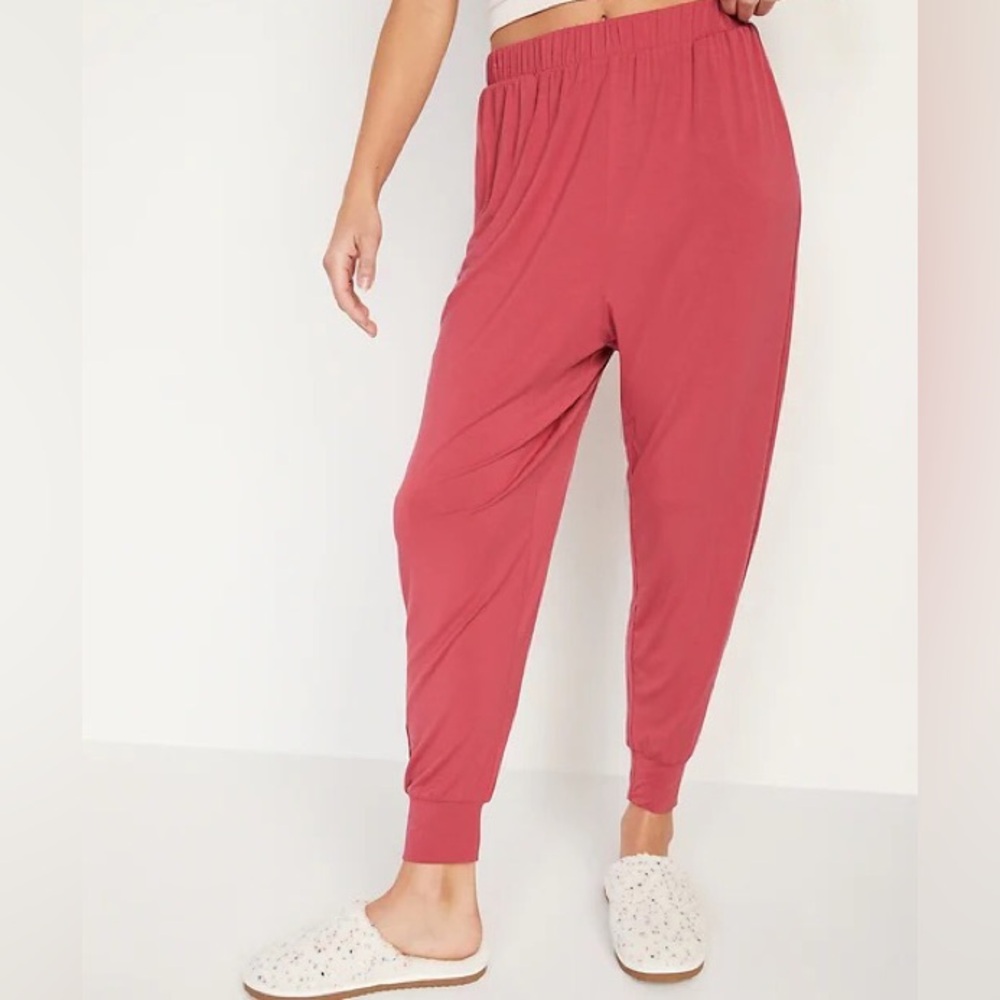 SUNDAY SLEEP Old Navy Dusty Rose Pajama Joggers